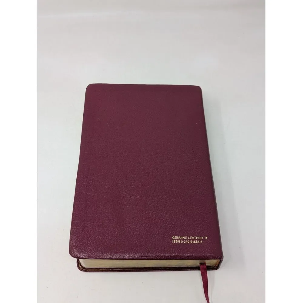 WOMEN'S DEVOTIONAL BIBLE‎ 2 Zondervan 1995 NIV Dark Pink Leather 90s Vintage